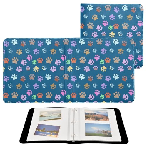 JUMBEAR Álbum de fotos grande autoadhesivo con 20 páginas, álbum de recortes para boda, familia, bebé, vacaciones, huellas coloridas