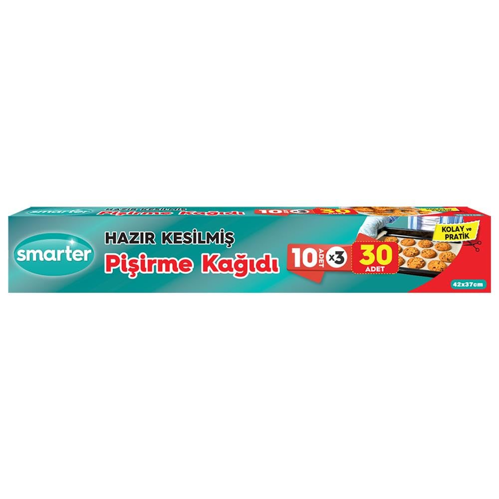 SMARTER YAĞLI PİŞİRME KAĞIDI HAZIR KESİLMİŞ 30 ADET (10 ADET x 3)