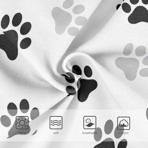 Black Gray Dog Paw White Panties for Girl Girls Underwear Toddler Cotton Animal Undies Kids Briefs 2t3