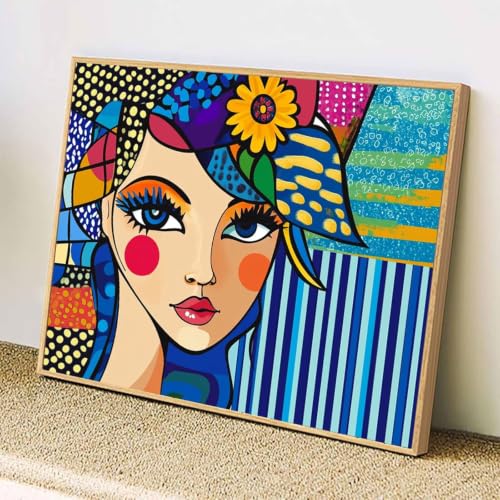Diamond painting kit completo 5D de pintura de diamante para adultos con strass de flor 40x50cm