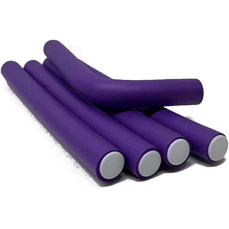 Purple Color Flex Spongy Rod Rollers Twist-flex Pro Curls Hair Roller Large - 5PC