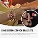 TOTWOO Single Touch Bracelets for Couples, Light up & Vibration for Love Couples | Long Distance Relationship Gifts for Girlfriend, Mother-Daughter, Sisters Bluetooth APP Set Up Pairing Jewelry