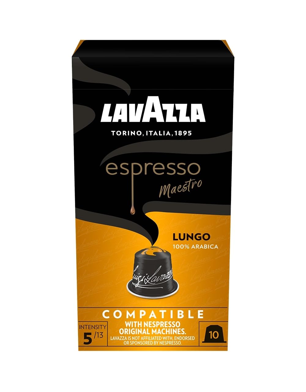 Lavazza Espresso Lungo – Nespresso-kompatible 10er-Pack Kapseln