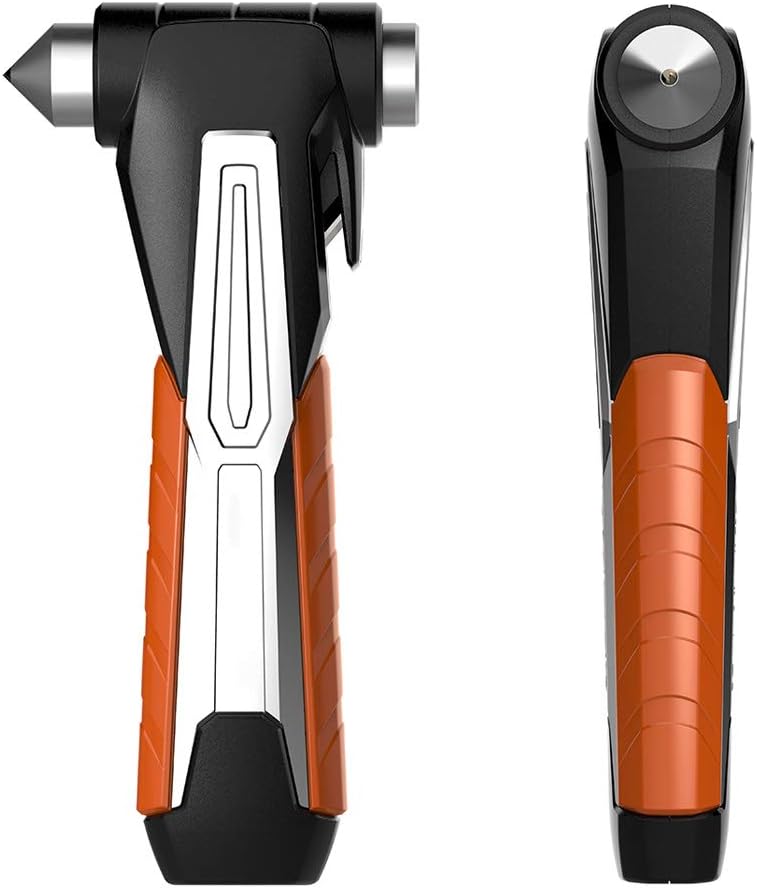 Ationgle High Tungsten Steel 3-in-1 Car Safety Hammer Escape Tool with Sharp Hamer Tip, Safety Hammer/Life-Saving Emergency Glass/Seat Belt Cutter Window Breaker