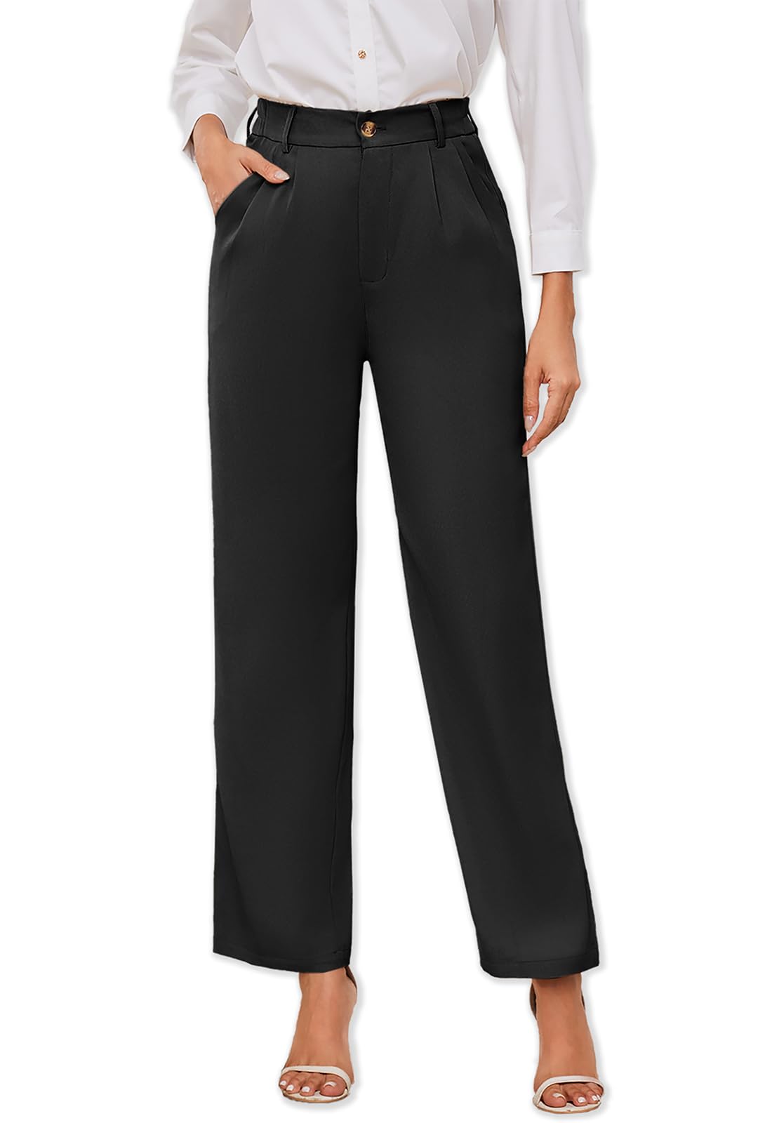Womens Casual Wide Leg Pants Women Business Casual Pants Dress Pants Work Trousers for Women
