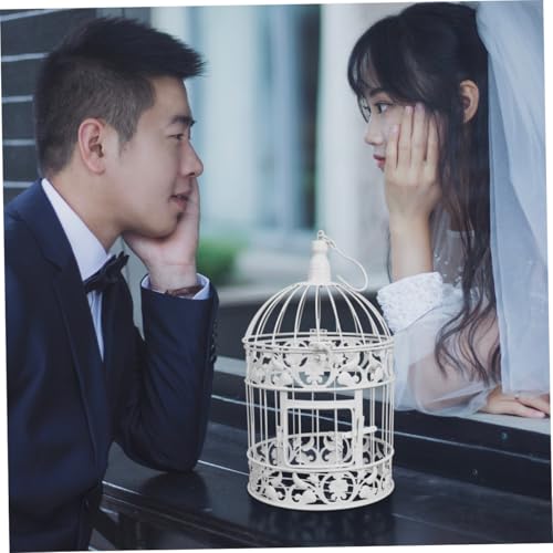 Cage à oiseaux décorative blanche pour mariage romantique et décors de table - 7