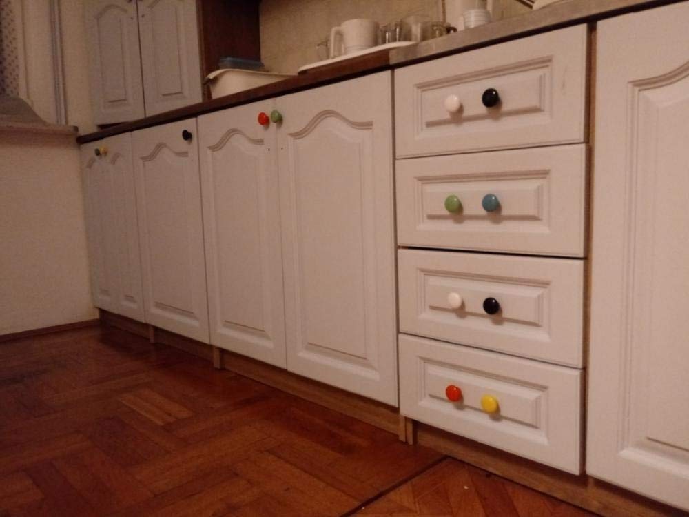 Pomos redondos de cerámica para cajón, aparador de cocina, 32 mm