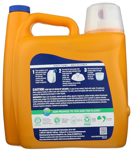 Image of Arm & Hammer, Liquid Detergent Oxi Clean Fresh Scent, 138 Fl Oz