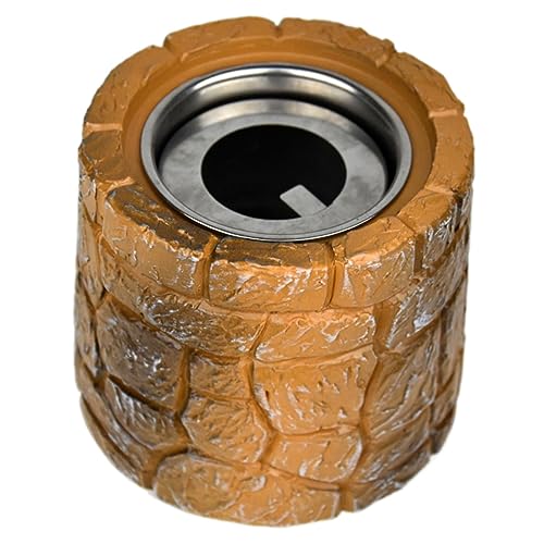 INOOMP 1 Satz Alkohol Desktop Kamin Tischfeuerschale Herd Im Freien Tragbarer Kocher Mit Abdeckung Rauchfreie Feuerstelle Mini Persönlicher Kamin Holzofen Mini Herd Zement Camping Reisen