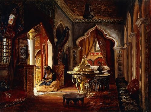 Peinture décorative sur toile Bridgman Dans le sérail impression HD 60x90