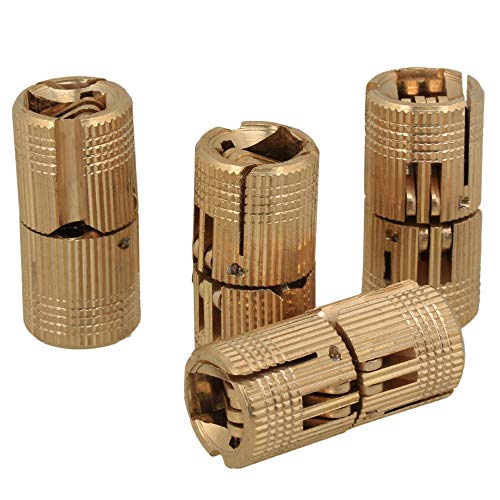 BQLZR 12mm Hidden Invisible Concealed Copper Hinge for DIY Wooden Door Caravan Worktop Pack of 4