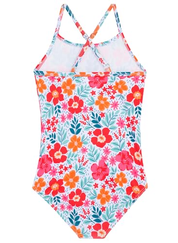 Image of Girls Swimsuit One Piece Bathing Suit with Adjustable Straps Cute Little Kids Swimming Suits Beach Swimwear 4T-12