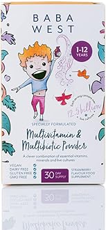 Children’s Multivitamin & Multibiotic Powder (1-12 Years) - Kids Multivitamin with Friendly Bacteria - Supports Immunity & Gut Health - 1 Month Supply (30 Days)