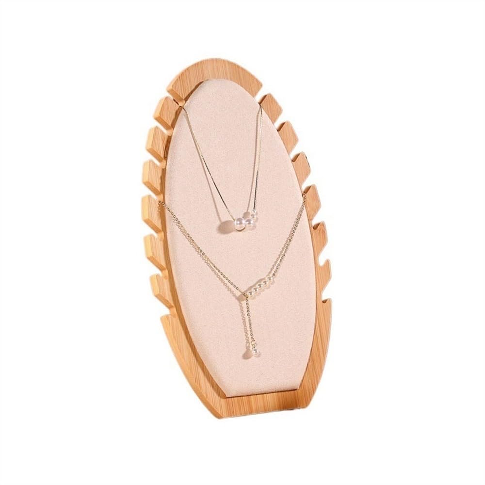 Zeng25liangOu-12 jewellery stand Creative Necklace Display Rack Pendant Display Board Jewelry Jewelry Counter Ornaments Props Large Capacity Jewelry Racks for Display and Storage(Beige)