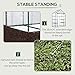 Outsunny 5' x 2.5' x 6.5' Mini Walk-in Greenhouse Kit, Portable Green House with 3 Tier Shelves, Roll-Up Door, and Weatherized Plastic Cover for Backyard Garden, Clear
