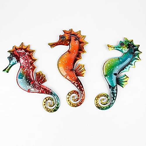 Sculptures de phoque robustes en métal avec finitions multicolores pour décoration durable
