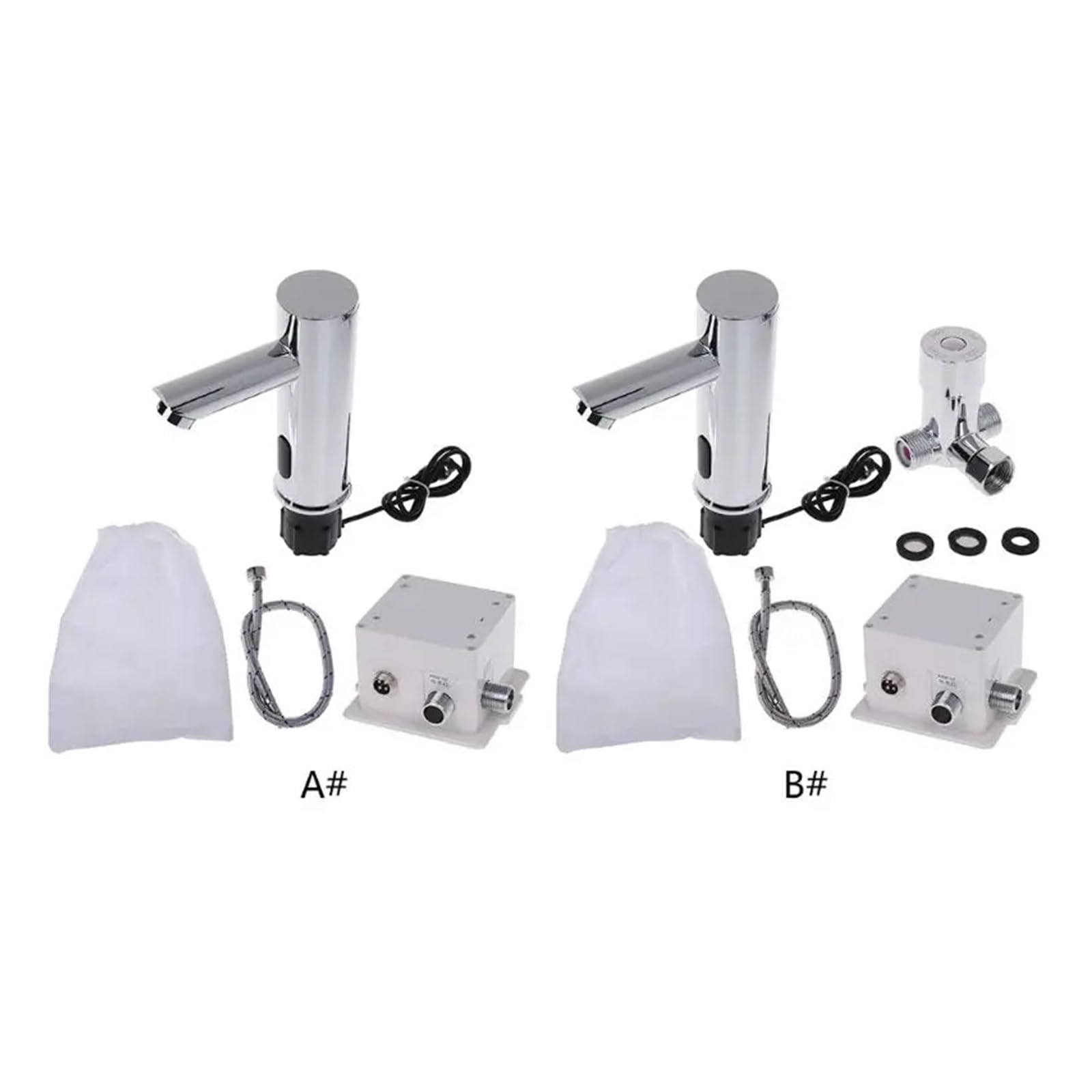 Grifo de cocina, grifo de lavabo automático con sensor infrarrojo para baño, grifo de agua sin contacto para lavabo, montado en encimera para fregadero de cocina, bar, casa de campo, lavandería, agua