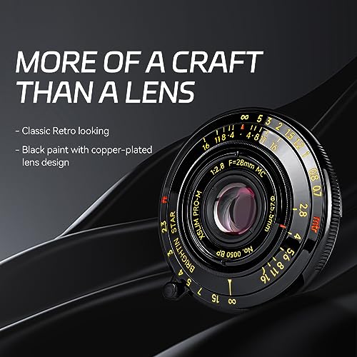 Image of Brightin Star 28mm F2.8 Full Frame Manual Focus Lens for Leica-M Mount,Camera Lens Compatible with M2 M3 M4 M5 M6 M7 M8 M9 M9P M10 M262 M240 M240P M10P M10M