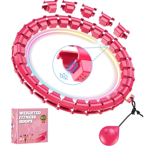 Fit Hoop Weighted Hula Pilates Circles, 32 Detachable Parts, Weight Loss Fitness Gear, Quiet Home...