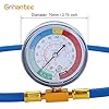 gohantee R134A Refrigerant 59" Charge Hose Kit, Removable Puncture Can Tap and R134a Low Side Quick Coupler, 1/4” SAE Port for R12 R22 Air Conditioning, Recharge Hose with 2.75" Gauge #3