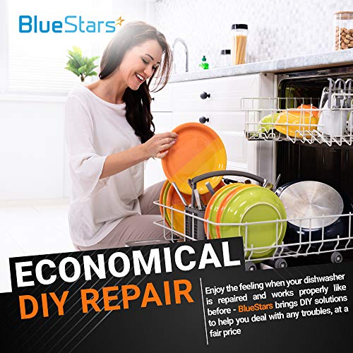 [Upgraded] Ultra Durable W10195416 Lower Dishwasher Wheel With Steel Screws Replacement Part By Bluestars - Exact Fit For Whirlpool & Kenmore Dish Rack - Replaces W10195416Vp W10195416V - Pack Of 2 #TOP5