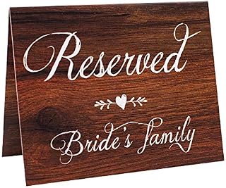 2 City Geese Reserved Wedding Table Signs | Set of 6 Rustic Wood