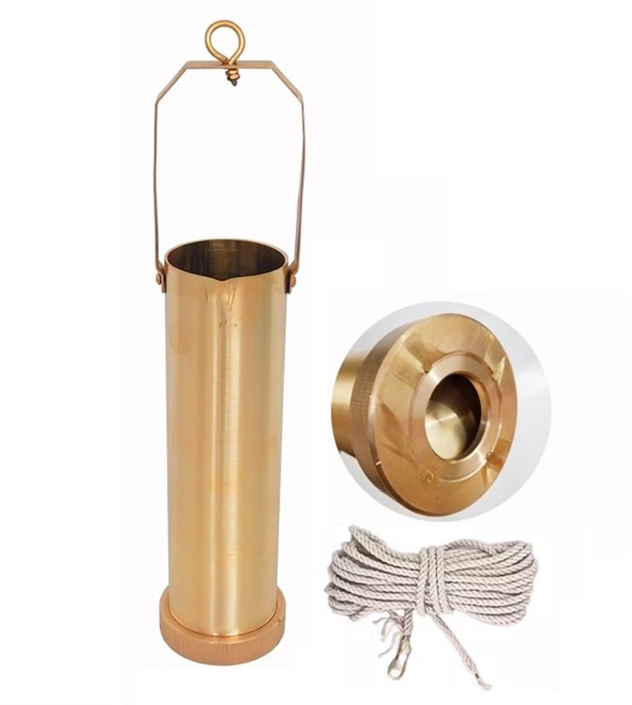 Kit campionatore d'Acqua in Acciaio Inossidabile - Campionatore Resistente per la Superficie di fiumi e Laghi con Cilindro in Ottone per liquidi viscosi, Ideale per testare la qualità dell'a