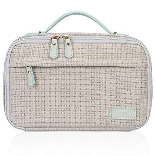 FYY Travel Toiletry Bag for Women and Men, Large Capacity Cosmetic Bag Makeup Toiletries Kit Zippered Organizer Bag with Top Handle Pure Mint Green