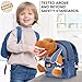 Naturally KIDS Toddler Backpack w Dinosaur Toys for Kids 2-4, 2 Year Old Boy Birthday Gift, 3 Year Old Boy Gift Girl, Toddler Dinosaur Toy