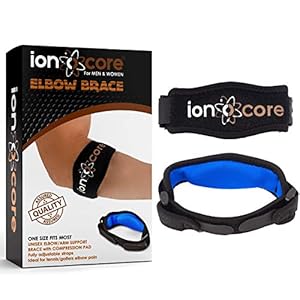 ionocore Tennis Elbow Strap | Elbow Support for Men & Women | Arm Support for Tennis Elbow, Golfers Elbow, Pain Relief…