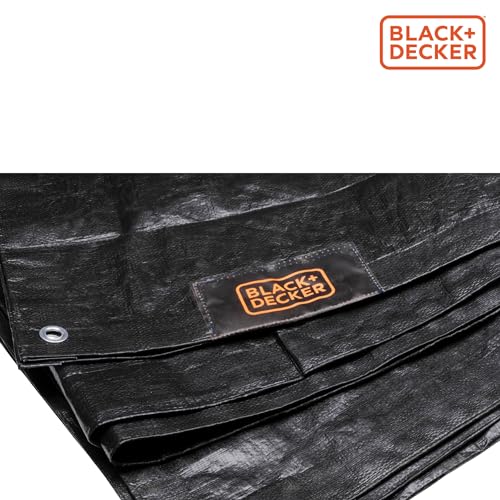Black+Decker Telone Per Rimorchio, 2 X 3 M, 10 Occhielli In Alluminio, Poliestere, Nero - 2