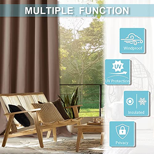 image for RYB HOME Outdoor Curtains 84 inches Long Sun Blocking Screen Shades 10