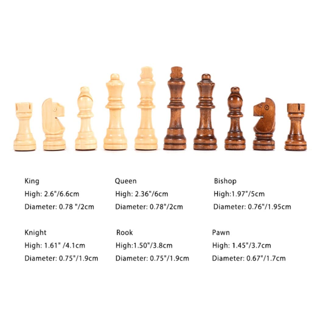 Scacchi in Legno Scacchi magnetici Set 2 cassetti Extra Queen per Pezzi Adatto per Adulti e Set di Scacchi per Principianti (Dimensioni : 32,5 cm) (32,5 cm)