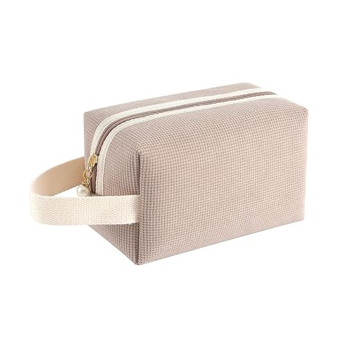 Borsa di trucco per la borsa cosmetica di viaggio sacca di velluto a coste portatile versatile della chiusura lampo per le donne