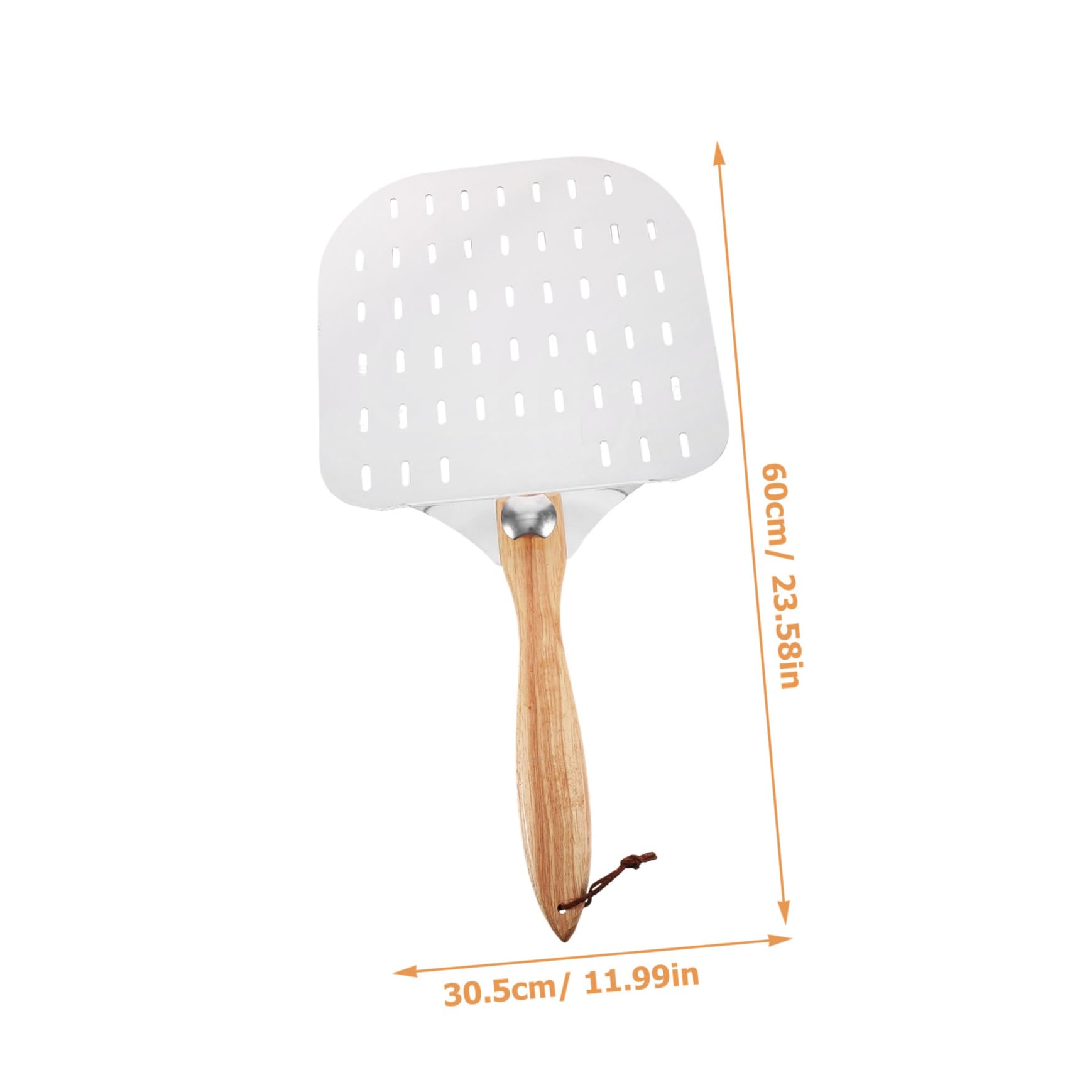 GRIRIW Aluminum Pizza Shovel with Wooden Handle Pizza Spade Reusable Cake Spatula Cake Pizza Spatula Convenient Pizza Server Cake Server Spatula Pizza Serving Tray Handheld Cake Shovel