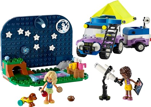 Friends Camping-Van Sotto le Stelle, Giochi per Bambine e Bambini da 7 Anni con Telescopio Giocattolo, Modellino di Auto 4x4, Mini Bamboline di Nova e Aliya e un Cane, Regalo di Compleanno 42603 - Lego - Immagine 8