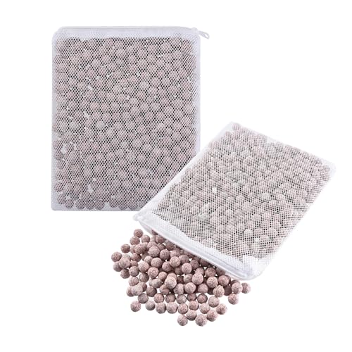 Image of JIHAQUA Aquarium Ceramic Filter Media Bio Filter Rings, Bio Ceramic Ball for Freshwater,Marine Fish Tank,Canister Filter,Koi Pond (Wine, 10 Lbs)