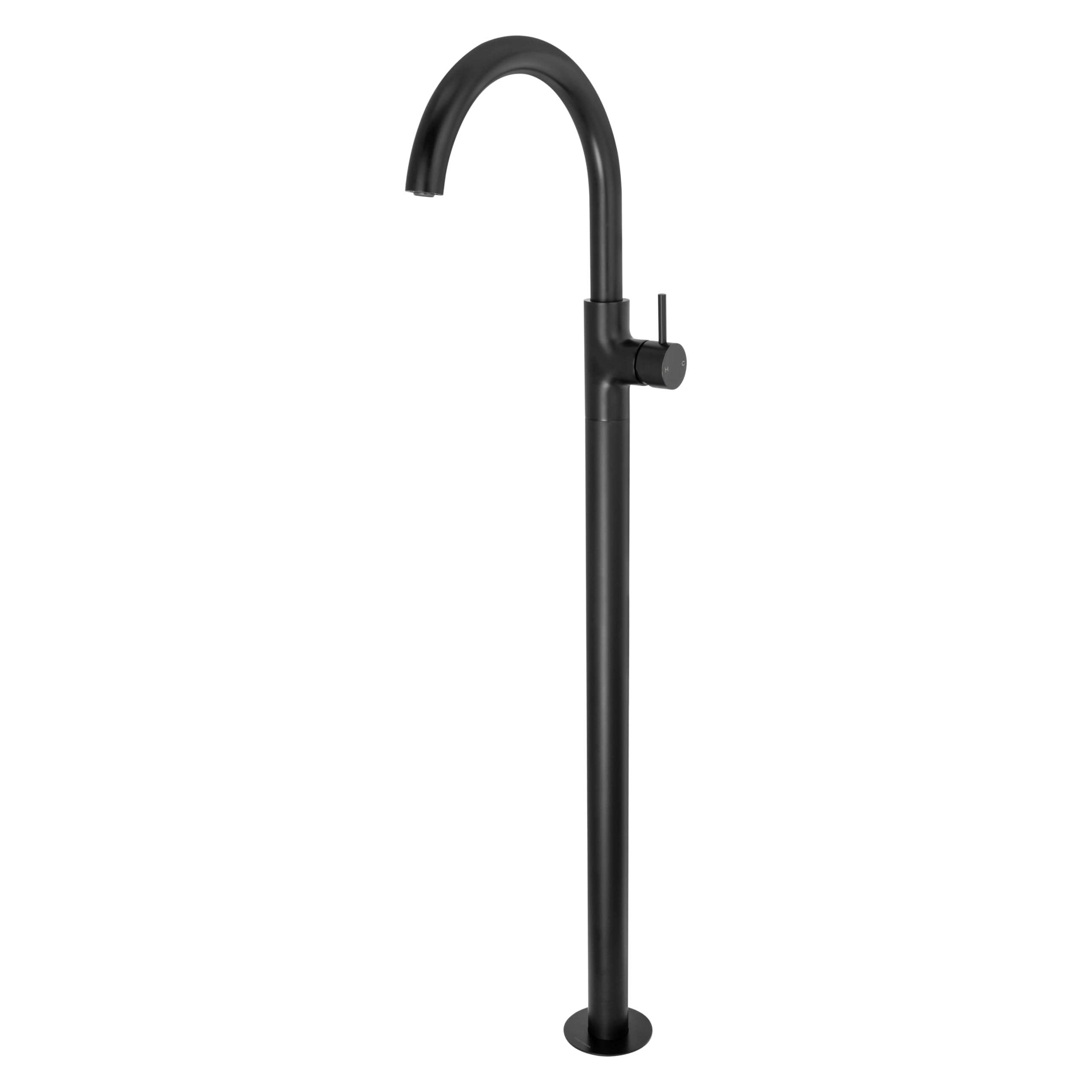 BAGNODESIGN M-Line Diffusion Floor Mounted Basin Mixer Matt Black