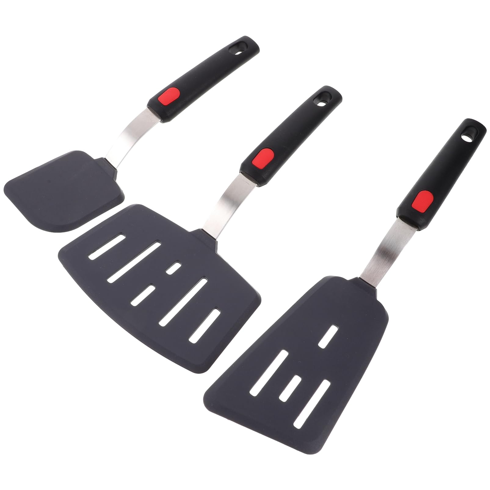 BESPORTBLE 3pezzi Spatola Grande in Silicone per Friggere Spatola da Cucina Riutilizzabile per Wok Resistente al Calore per Pentole Antiaderenti