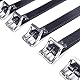 SXOVO 7 Stück SM Sex Bondage Sets Einstellbar Leder Seile Handschellen Fußfesseln mit Schlüsselloch Restraint System (Schwarz x 7)