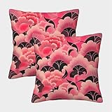Photo Gallery emyxpaqm federe per cuscini flowers, set di 2, copricuscini con disegno pink flowers, poliestere morbida, decorative per divano casa giardino 45x45cm Photo Gallery emyxpaqm federe per cuscini flowers, set di 2, copricuscini con disegno pink flowers, poliestere morbida, decorative per divano casa giardino 45x45cm