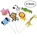 Produktbild TOYMYTOY Zoo Tier Cupcake Toppers 28 Stücke - Netter Dschungel Tier Kuchen Deckel für DIY Baby Shower Geburtstagskuchen Dekoration