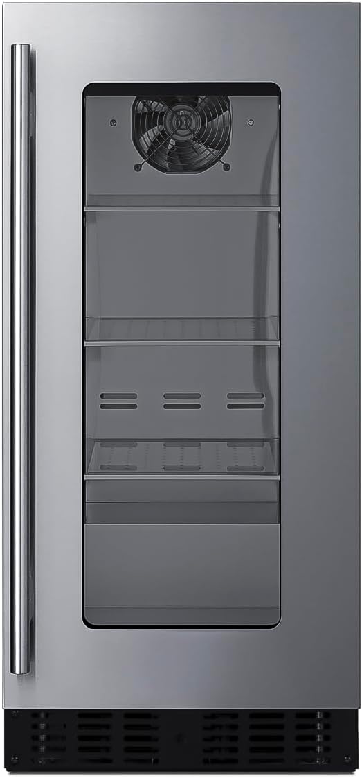 Summit ASDG1521 15" ADA Compliant Built-In Beverage Center, Shallow 17.75" Depth, 1.8 cu ft Stainless Steel
