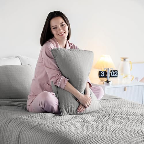 image for KASENTEX Quilt Mini Set-Stone Washed-Super Soft Bedspread-Light Weight