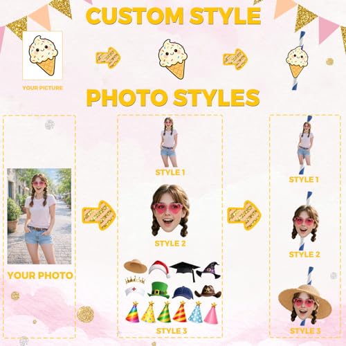 Pitillos personalizados de papel con foto 10 unidades miniatura 2