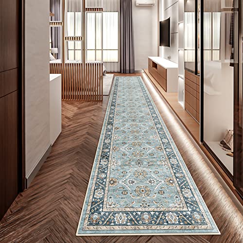 YOUFORTONG 2x12 Runner Rus for Hallways Soft Kitchen Rug Non Slip Rug Runner with Rubber Backing for Bathroom Washable Non Shedding Farmhouse Runner Rug(Green, 2 x 12)