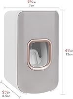 Vista 2 de 2 Slot Toothbrush Holder and Toothpaste Dispenser Wall Mounted, Automatic Toothpaste Squeezer, 2 in 1 Tooth Brush Toothpaste Organizer for Shower