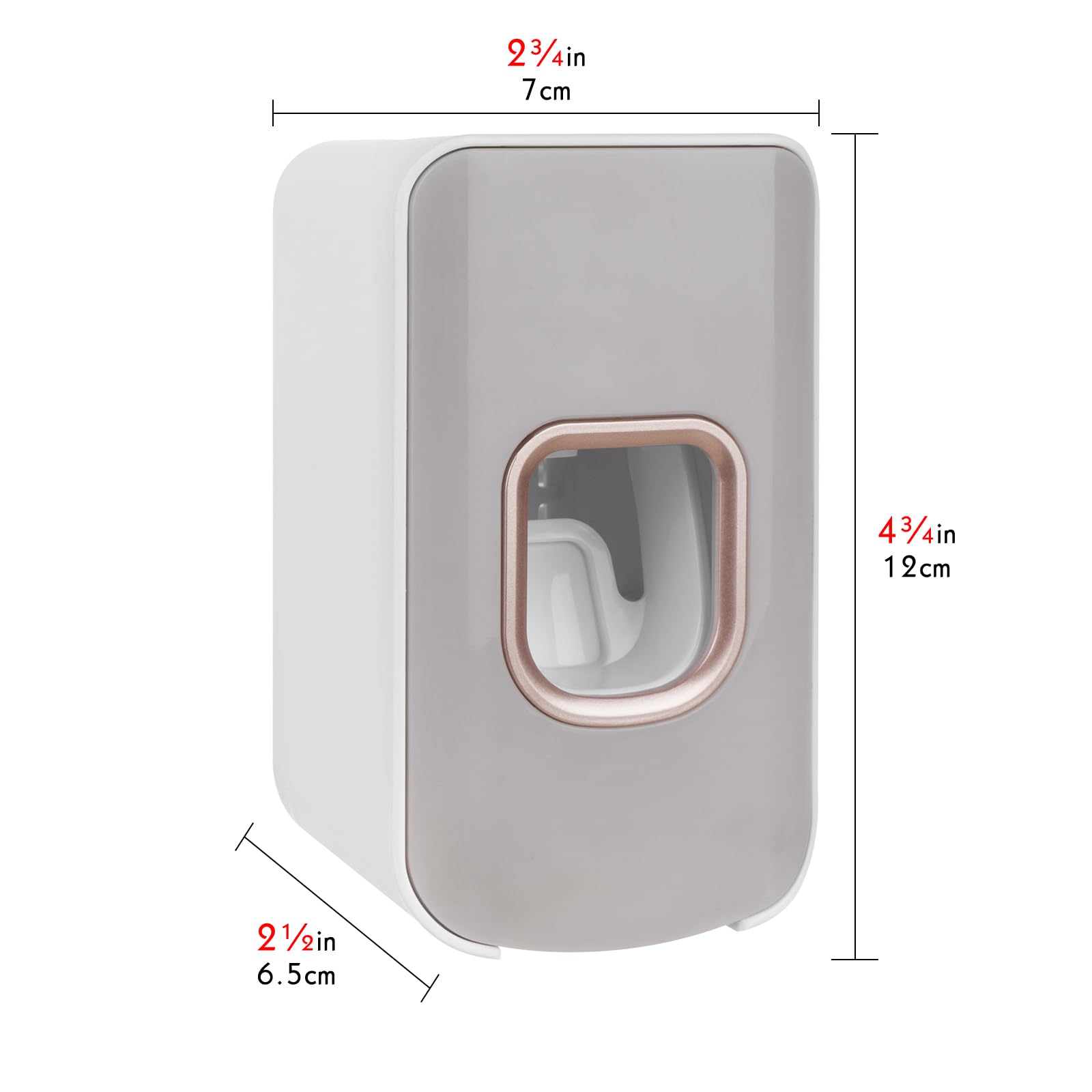2 Slot Toothbrush Holder and Toothpaste Dispenser Wall Mounted, Automatic Toothpaste Squeezer - Image 3