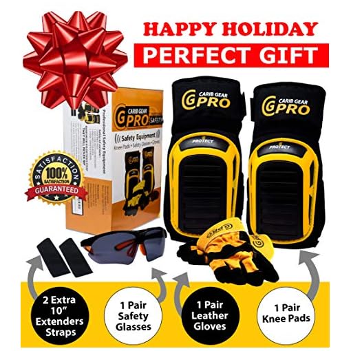 Knee-Pads-For-Men-Work-Heavy-Duty-Pad-Design-For-Construction-Tiling-Gardening-Flooring-install-Extra-Gel-and-Cushion-Support-Long-Kneeling-Anti-Slip-Stretchable-Thigh-Straps-BonusSafety-Glasses-Glove