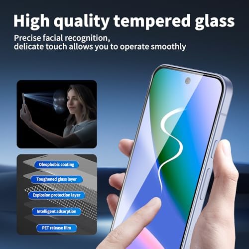 Image of PreCure for Pixel 10 Tempered Glass Screen Protector + Camera Lens Protector [ 2 + 2 Pack ][Fingerprint Unlock] [Anti-Scratch] [Case Friendly] Clear HD Protective Film for Google Pixel 10 5G
